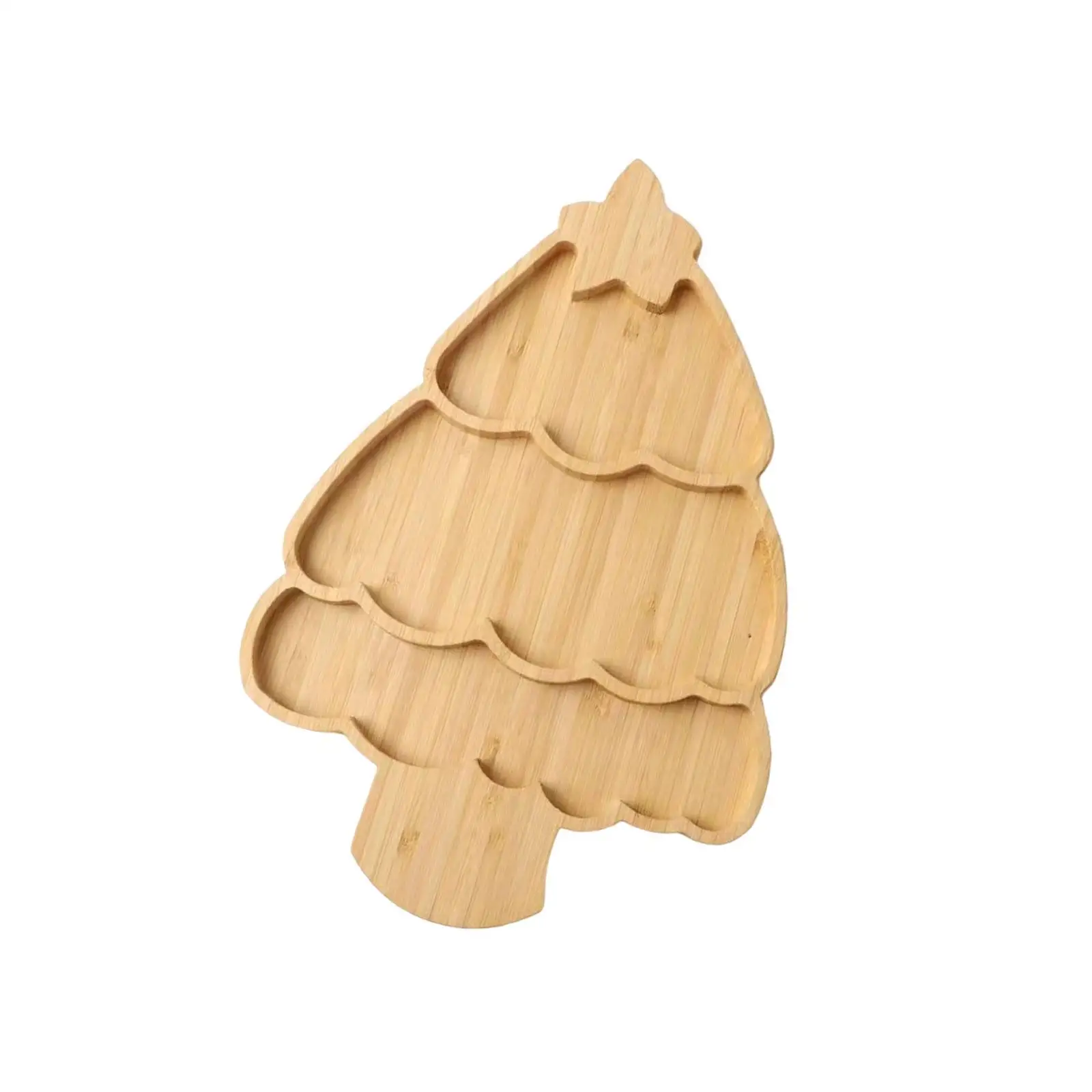 Christmas Tree Tray Bamboo Christmas Decoration Snack Plate for Events Dining Tabletop Celebrations Party Supplies Drawing Room