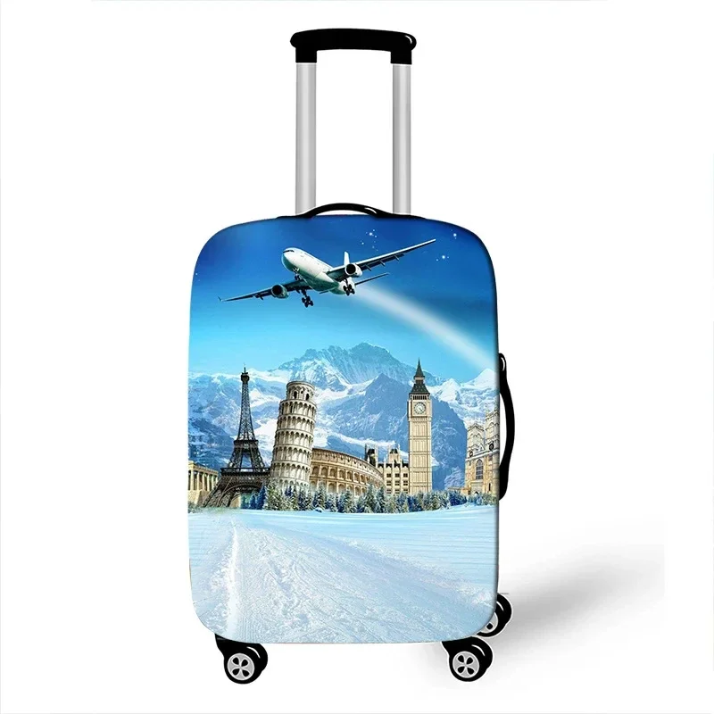 Thicken Elastic Luggage Cover Designer Map Guide Baggage Cover Travel Accessories Suitable 18-32 Inch Suitcase Case Dust Covers