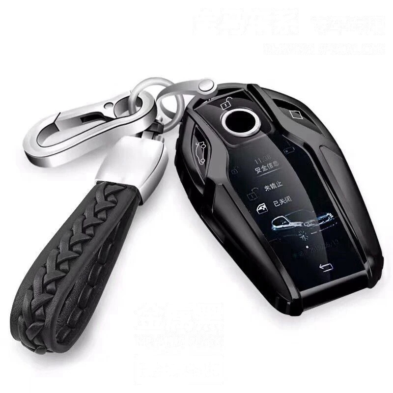 Car TPU Key Case Cover Holder Chain For BMW Display Key 730I 740LI 750LI 7 SERIES I8 G11 G12 G32 Touch Screen Key Protective