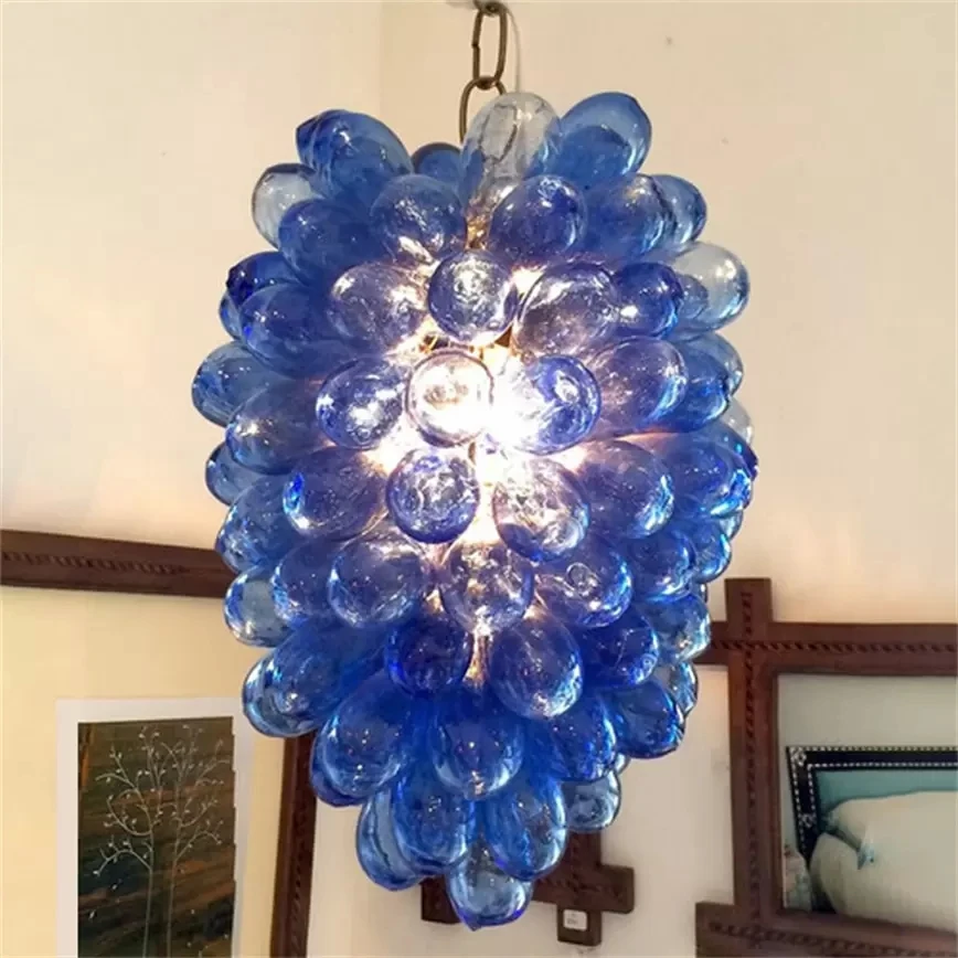 Home luxury decoration Murano Art style chandelier pure hand forged LED lighting