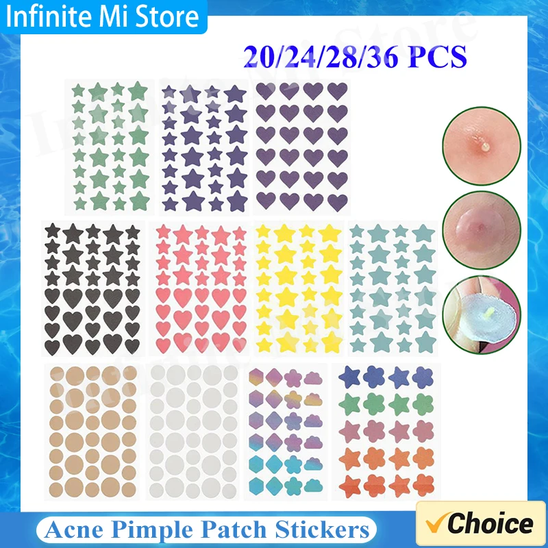 

Acne Pimple Patch 20/24/28/36PCS Face Invisible Stickers Quick Effect Treatment Removing Patches Beauty Acne Tools Face Skin Car