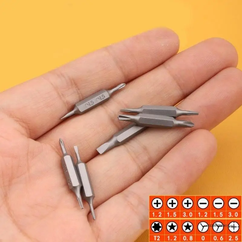 Pen Pocket Mini Screwdriver with 6 Double End Bits Repair Tools