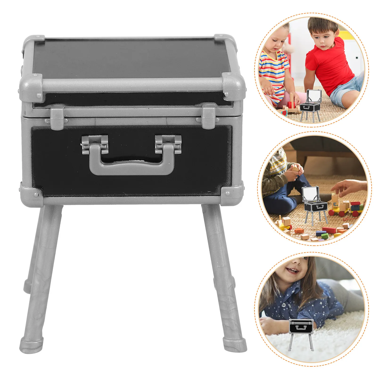 

1Set Miniature Makeup Storage Box Cosmetics Kit Mini House Accessory Bedroom Living Room Decoration Pretend Play Micro Scene