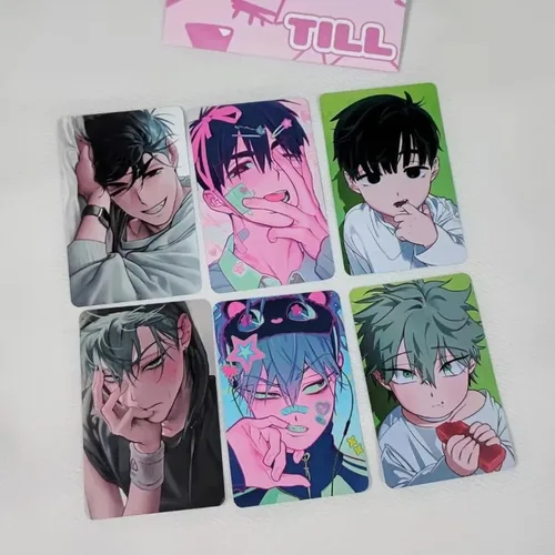 Tarjeta de Anime de escenario alienígena Ivan hasta el teléfono, tarjeta pequeña de 3 pulgadas, colección de papelería para niños, regalo para parejas, marcapáginas impermeable