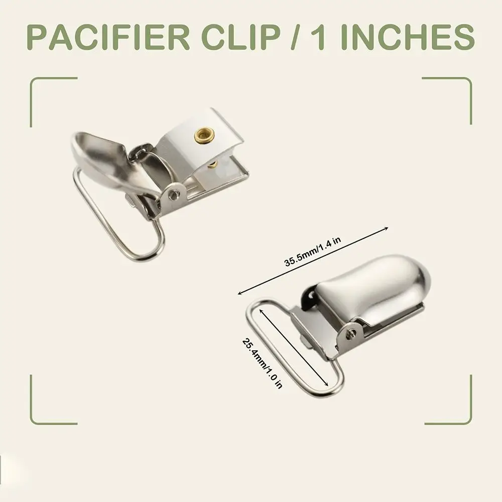 10pcs 새로운 다기능 젖꼭지 홀더 DIY 미끄럼 방지 금속 클립 녹 방지 턱받이 클립 아기 용품