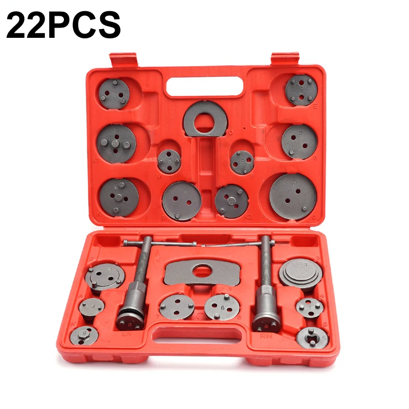 

Universal 22PCS Auto Disc Brake Pad Caliper regulator Rewind Wind Back Tool Kit Brake Pump Piston Adjustment Car Repair Tools