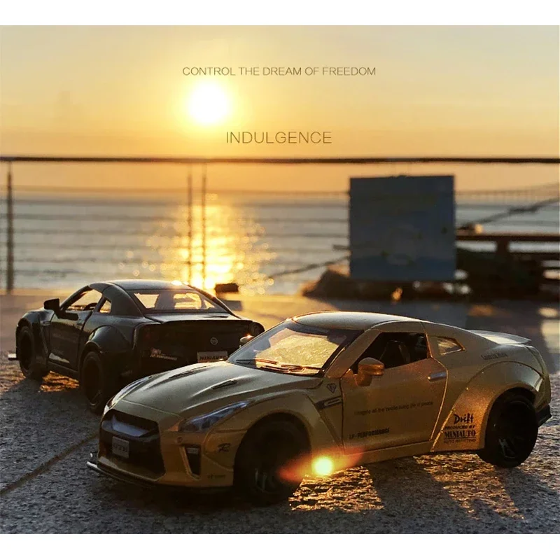 1:32 NISSAN GTR R35 Race aluminiowy Model samochodu Diecasts pojazdy zabawkowe samochody darmowa wysyłka zabawki dla dzieci dla dzieci prezenty zabawki dla chłopca A297