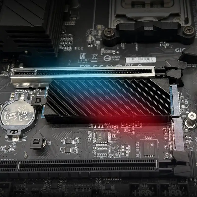 M.2 SSD Heatsink Cooling Hard Drive 2280 NVME NGFF SSD Cooling Aluminum Cooler Radiator W Thermal Silicone Pad For Motherboard