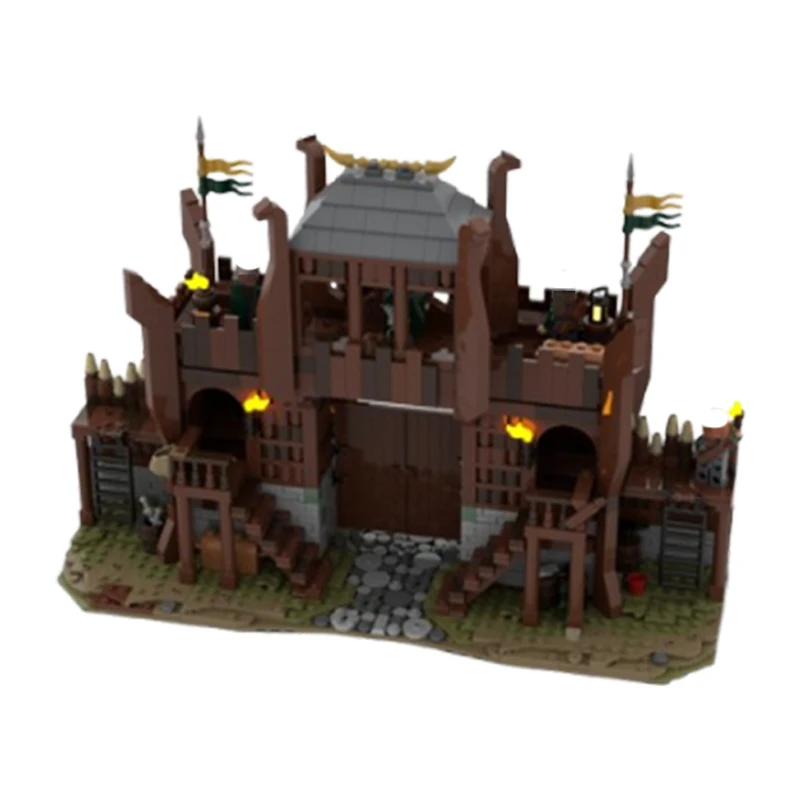 Spot MOC Small Particle Medieval Castle Architecture Series Model Assembly Puzzle Toy Ornament Gift