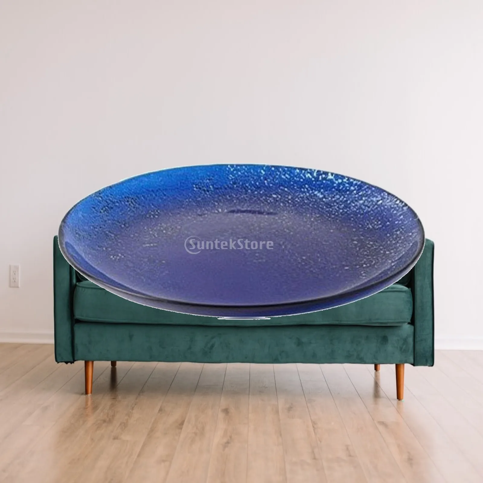Speckled Textured Glass Plates | Glass Plate with Raised Edge, gleaming, for Dining Table