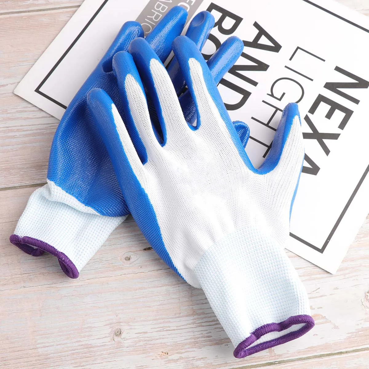

12 Pcs Textured for Men Glue-hanging Protective Gloves Labour Protection
