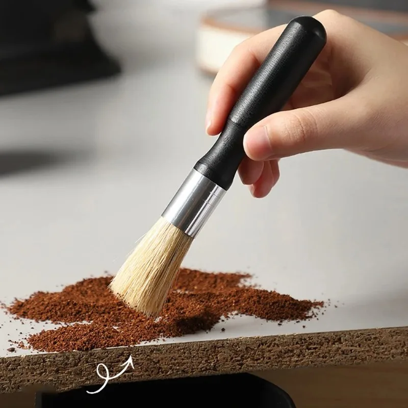 Cepillo de Madera Maciza para Limpiar Molinillos de Café, Herramienta de Limpieza Retro para Cafeteras Espresso, Accesorios para Cafeteras