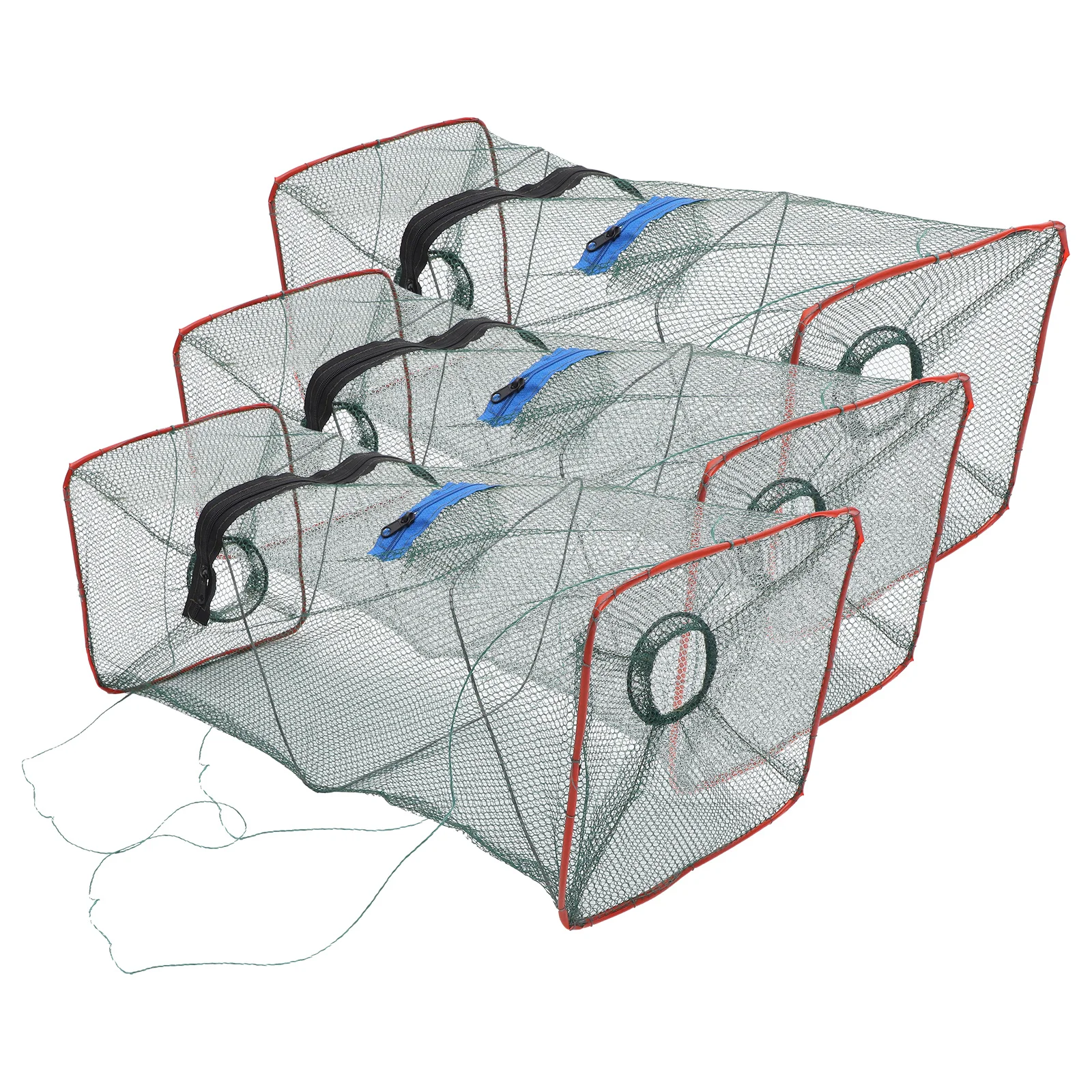 

3Pcs Compact Lobster Trap Net for Outdoor Fishing Crabs Crawfish Shrimp Portable Collapsible Design Strong Break Resistant