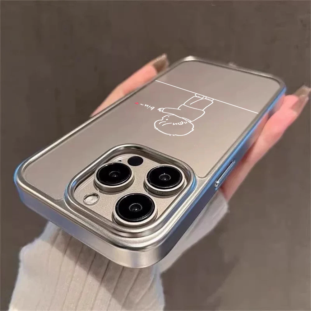 Paar-Liebesmuster Klare Hülle für iPhone 13 14 Pro Max Hüllen iPhone 12 11 15 16 17 Pro XR Max Plus Luxus-Plating Coque – Detail 5