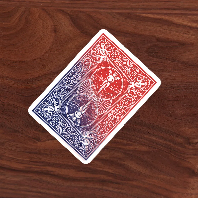 Visual Red‑Blue Card Back Color Change Magic Trick Close‑Up Optical Illusion Playing Card Gimmick Magic Prop for Magician Perfo