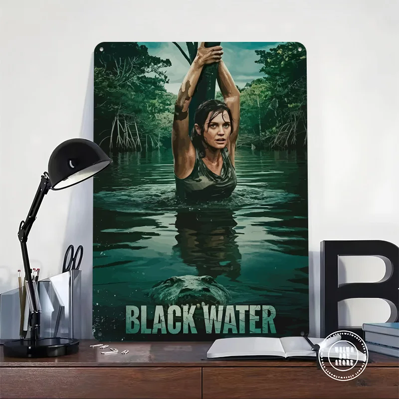 Black Water Movie Metal Poster Custom Wall Art Retro Vintage Tinplate Signs for Man Cave Modern Home Decoration Luxury House