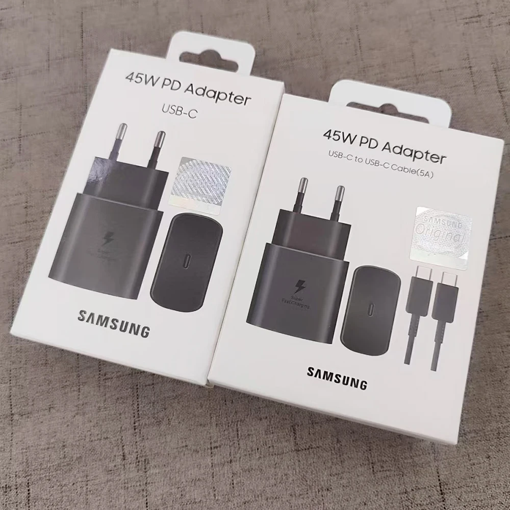 Cargador Samsung S25 Note 20 10 Ultra, Adaptador de Carga Súper Rápida de 45W, Cable Tipo C para Galaxy S26+ S25Edge S24+ S26 Pro S23 FE A56