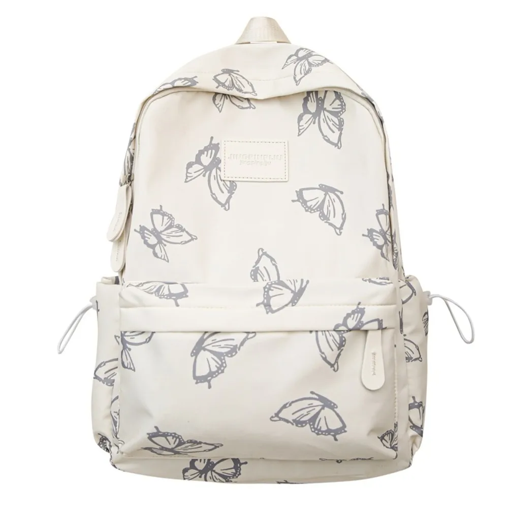 

Small Pack Butterfly Backpack Solid Color Handbag Zipper Shoulder Bag Korean Style Multiple Pockets Casual Backpack Women