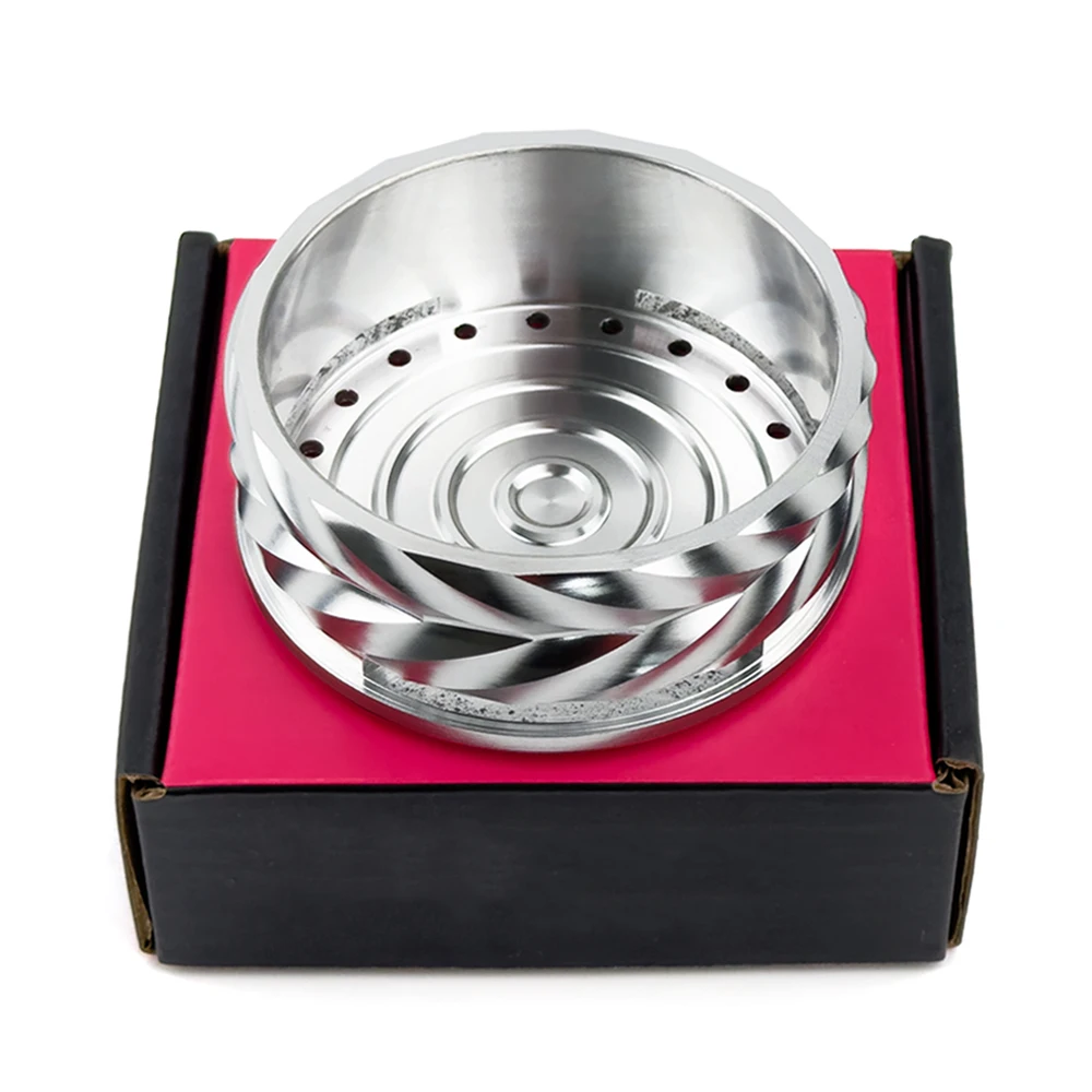 LOMINT 74mm Aluminum Hookah Charcoal Holder Shisha Tobacco Flavor Heater Chicha Head Narguile Accessories Color Box LM-K070