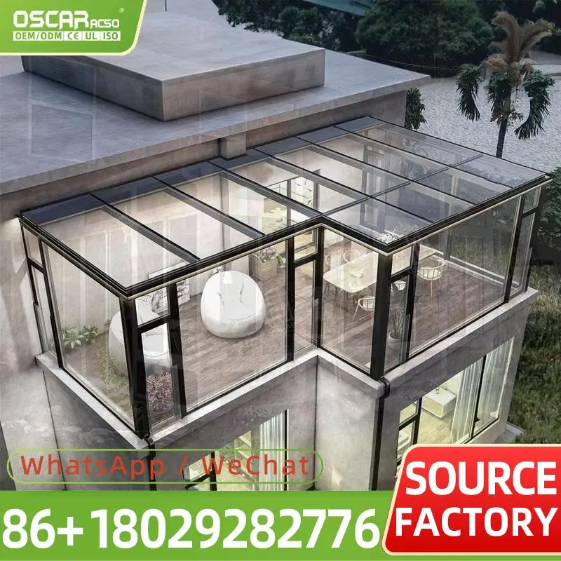 Compact Folding Sunroom Kit with Coated Frame EcoFriendly LED SpaceSaving Design for Small Deck Rooftop sunroom