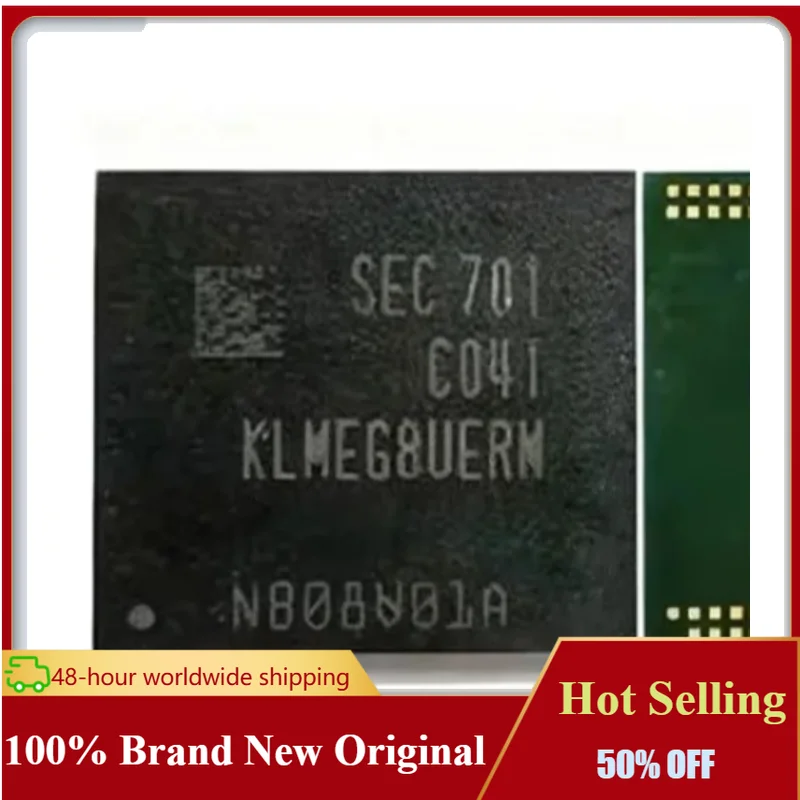 1PCS KLMEG8UERM-C041 KLMEG8UCTA-B041 Version 5.1 256GB EMMC 153FBGA font library Storage chips Tested 100% Flash hard disk IC