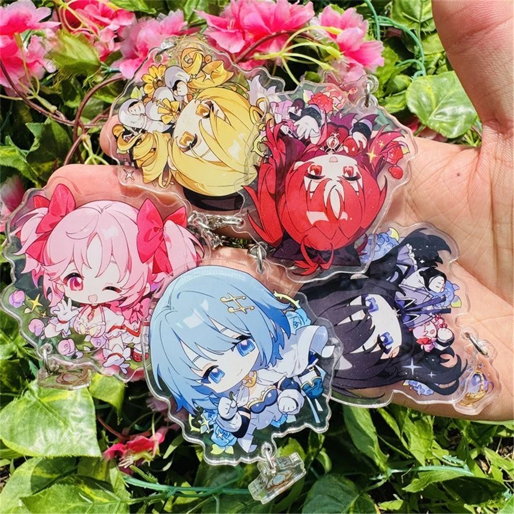 애니메이션 Kaname Puella Magi Madoka Magica Akemi Homura Miki Sayaka 코스프레 의상 아크릴 키 체인 액세서리 펜던트 소품 선물
