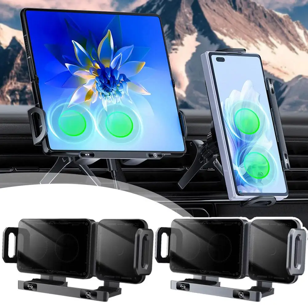 Car Mounted Rotating Folding Screen Phone Holder Screen Navigation Universal Auto Fixed Extendable Dashboard Bracket Holder L6S1