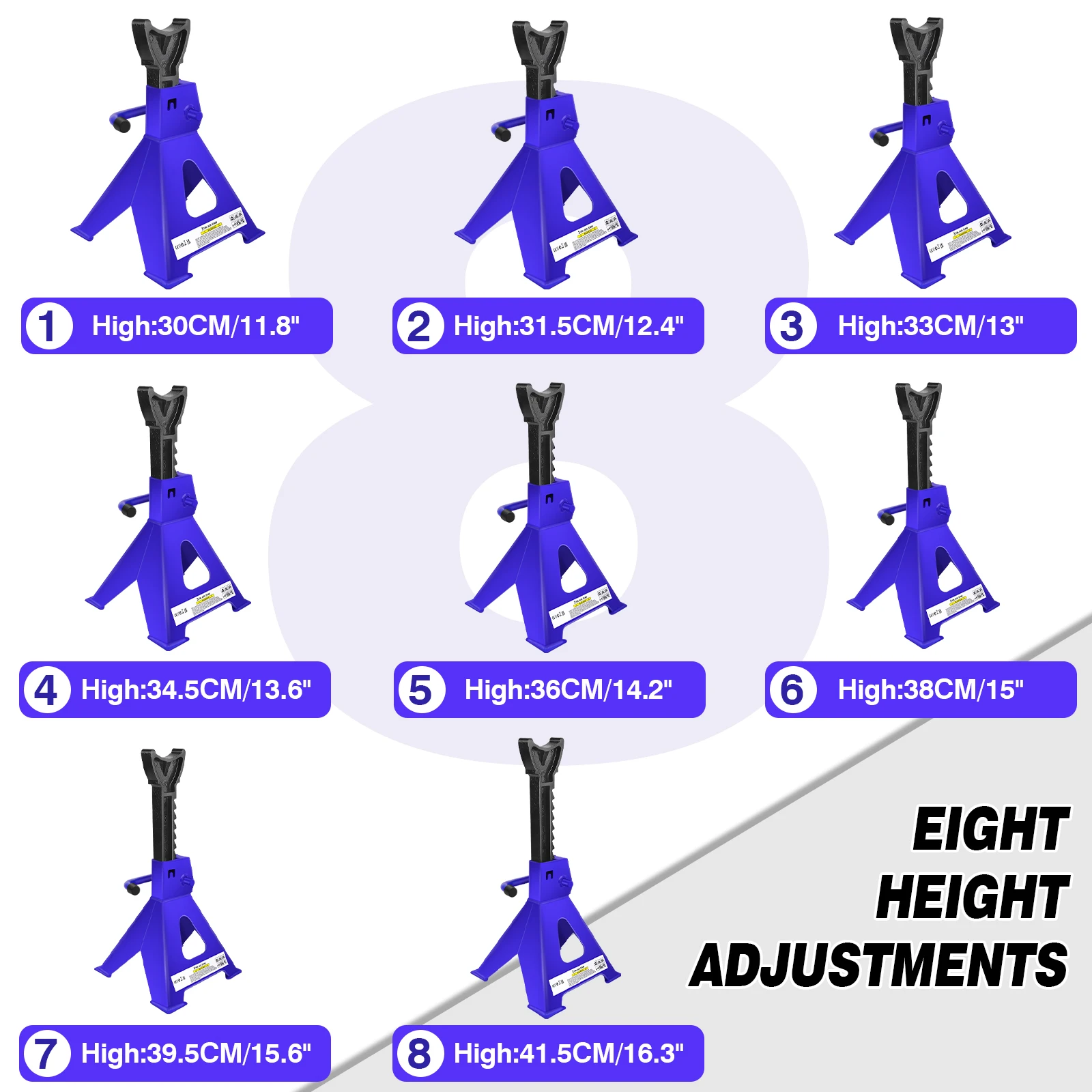 ملخص 2x3Ton قدرة الصلب جاك تقف السيارات عجلة رفع حامل الرافعة سلامة إصلاح جاك قوس لآلة رفع السيارة