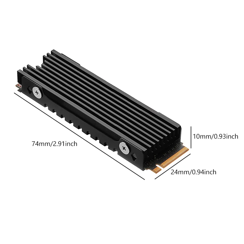 M.2 2280 SSD Radiator Heat Sink NVME NGFF SSD Cooling Heat Sink Heat-resistance with Thermal Silicone Pad for PS5 Game Console - view 6