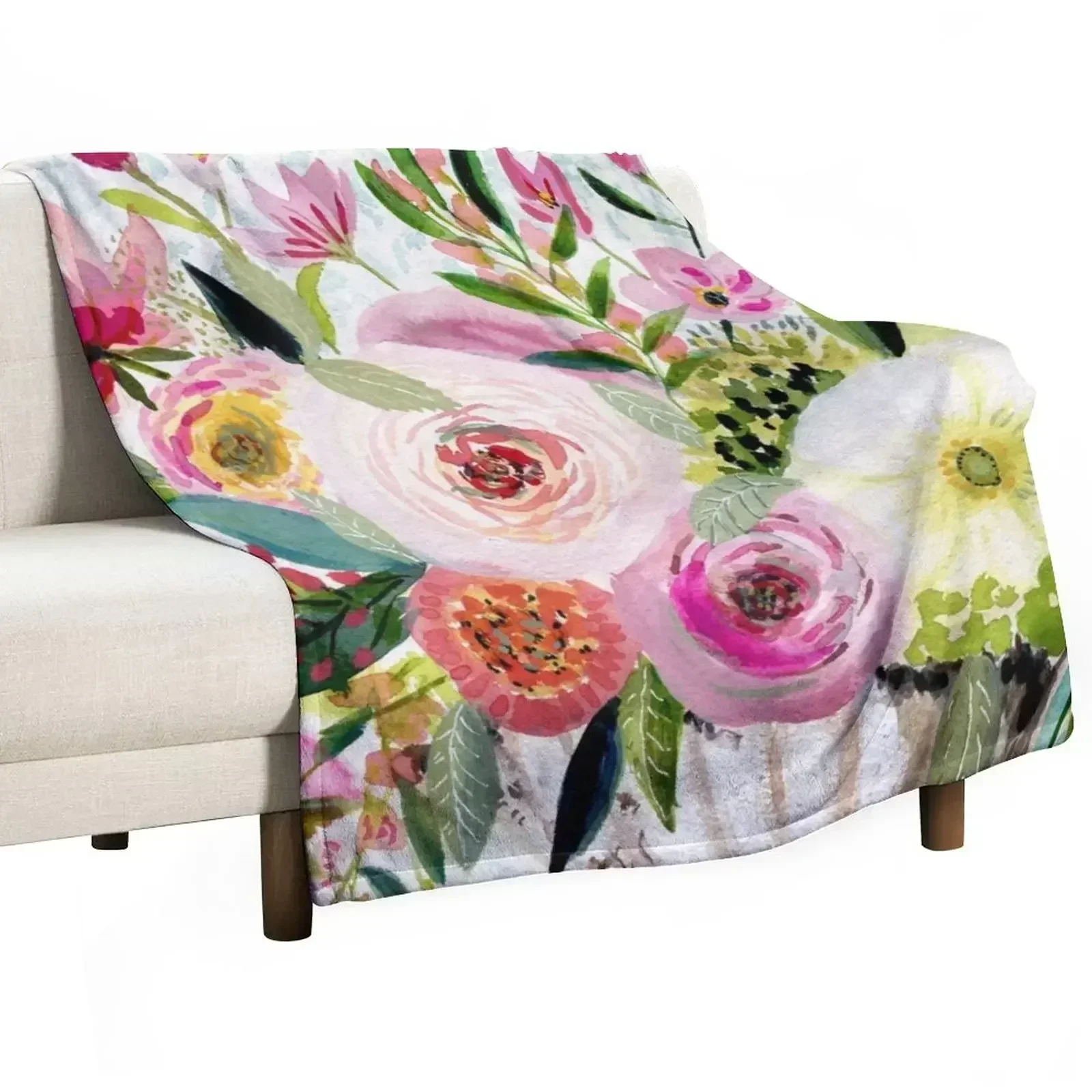 Dance of Flowers Throw Blanket bed plaid Kid'S Vintage warm winter Sofa Large Blankets