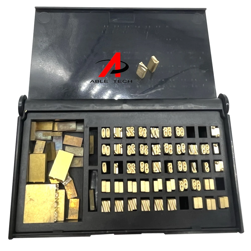 アルファベット 数字 銅文字 コーディングマシン 2mm 日付スタンプ文字