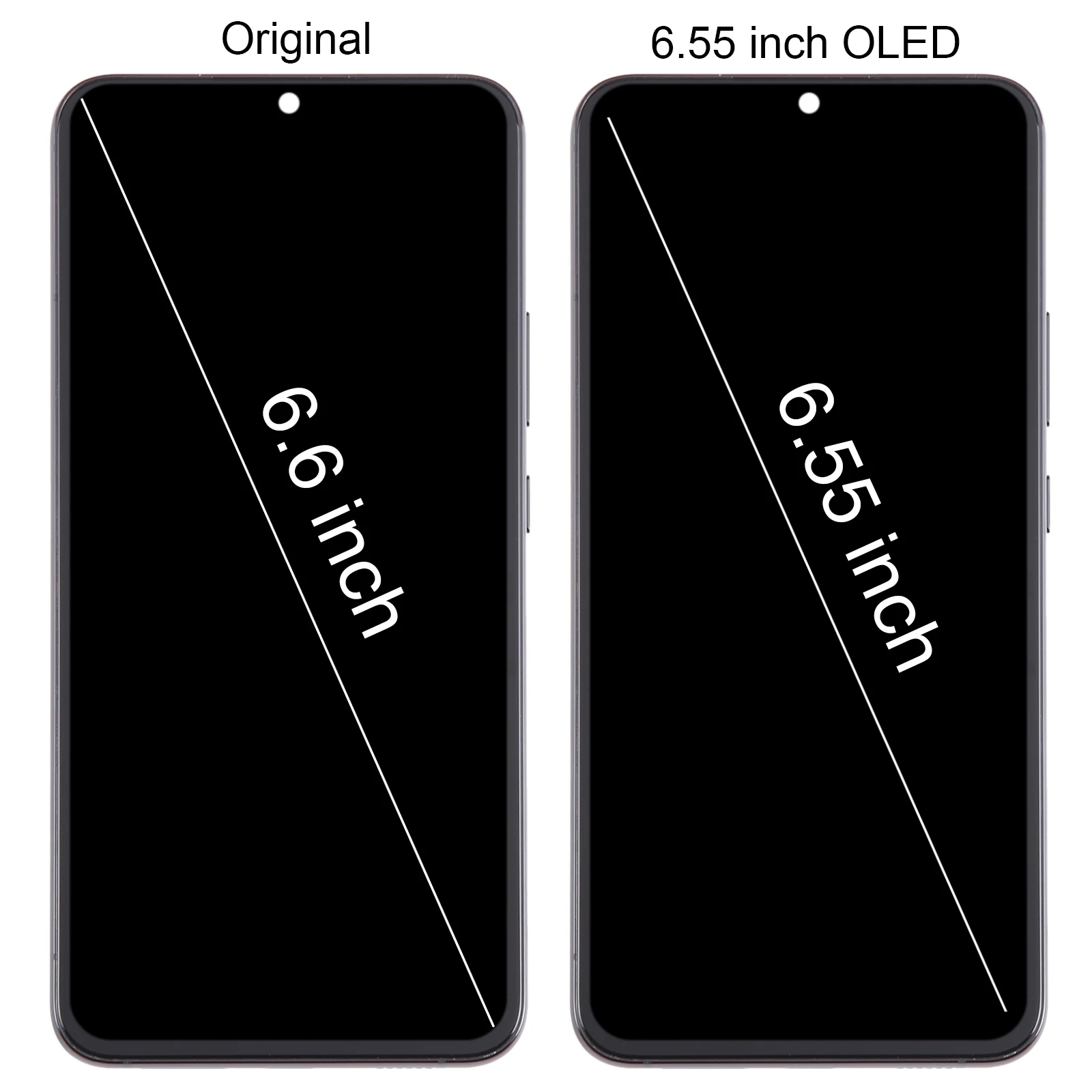 6.55 inch OLED LCD Screen for Samsung Galaxy S22+ 5G SM-S906B Digitizer Full Assembly with Frame