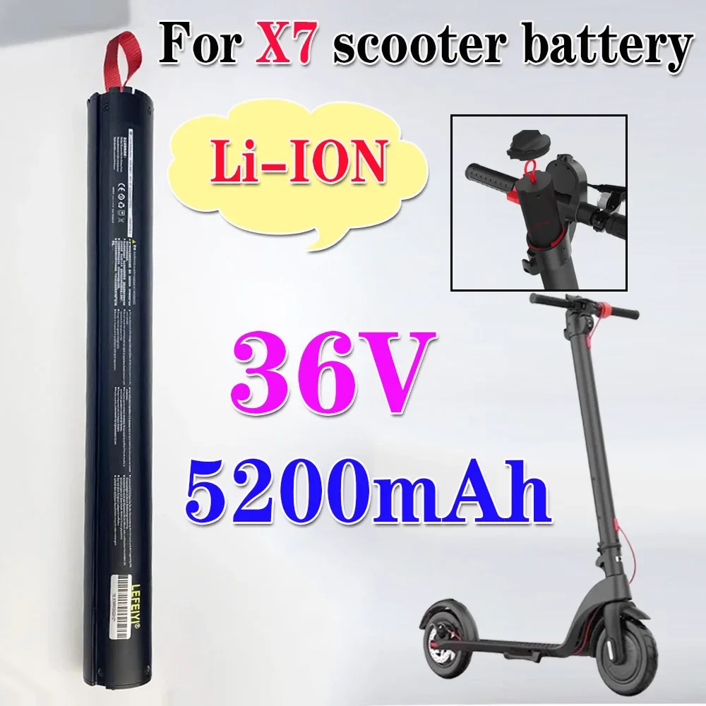 HX-X7 36V 5.2Ah Electric Scooter Battery5200mAh Li-ion Rechargeable BatteryBuilt-in BMS