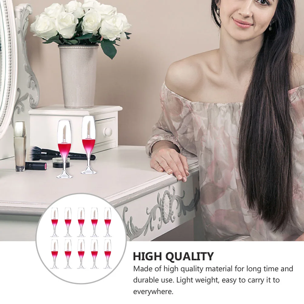 

10Pcs Lip Gloss Organizer Empty Lip Tint Tubes with Simple Elegant Design Lightweight for Trip Travel Makeup Essential Daily Use