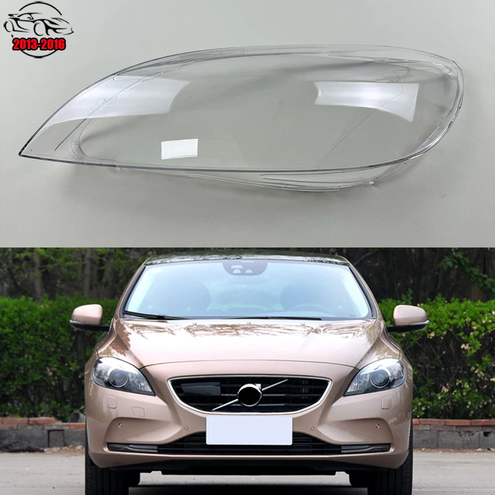 

For Volvo V40 2013-2016 Front Headlamp Lamp Cover Transparent Headlight Shell Lens Plexiglass Replace The Original Lampshade