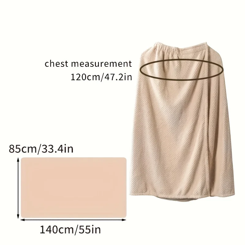 Women's Wearable Bathrobe Towel - 1/2 Pcs Quick Dry Soft Spa Wrap | Easy Care Contemporary Design for Home & Spa