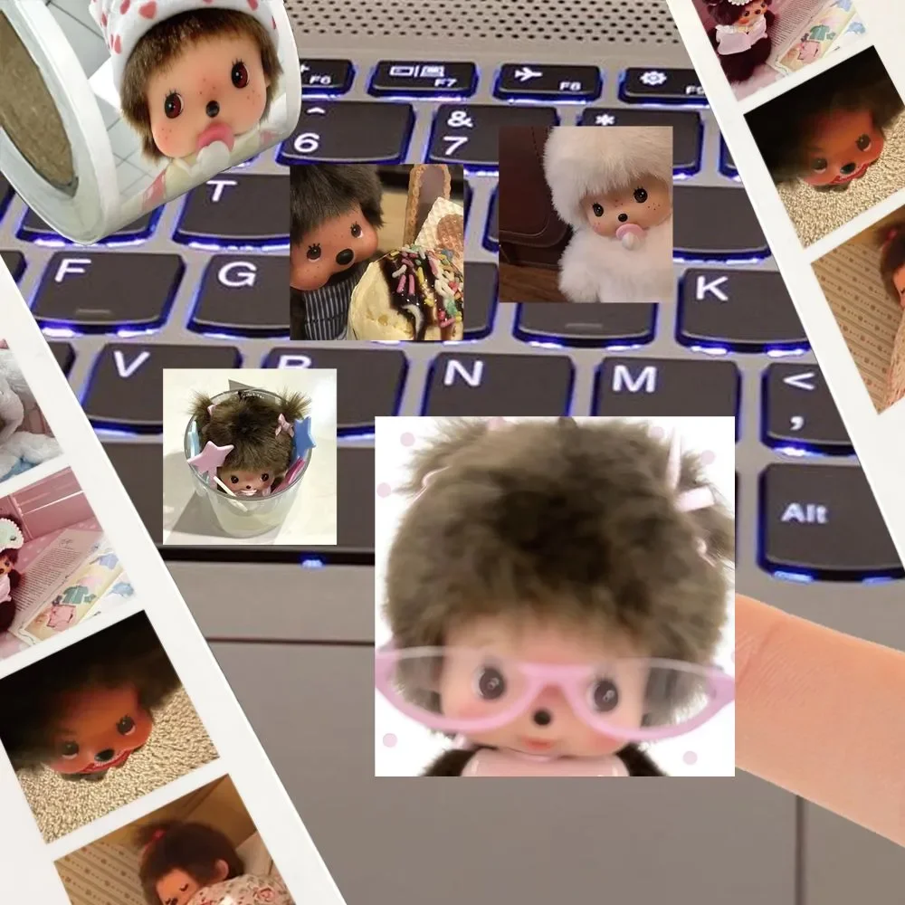 500pcs/Roll Cartoon for Monqiqi Stickers Kawaii Anime DIY Pvc Laptop Decals Decoration Stiker Children Reward Toy Girl Gift