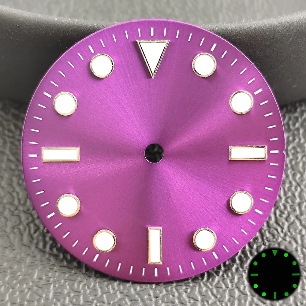 อุปกรณ์เสริมนาฬิกา NH35 dial SUB ไม่มีหน้าต่างปฏิทิน 28.5 มม.เหมาะสําหรับ NH35/36 การเคลื่อนไหว C3 dial