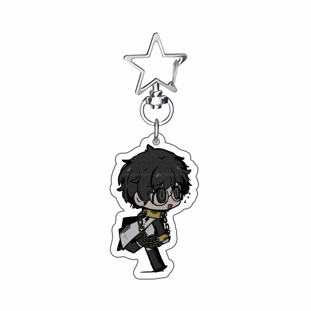 Game Limbus Company Don Quixote Faust 6CM Anime Acrylic Stand Cute Bag Charm Car Keychain Decorations Bag Body Kit Keyring Gifts