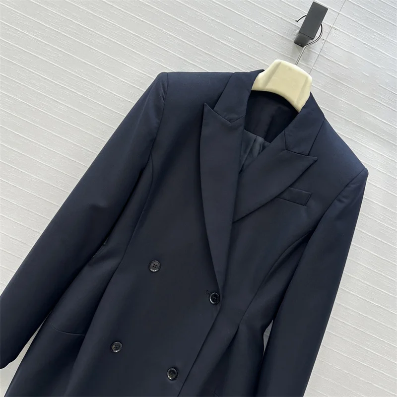 

Женская куртка Новый двубортный приталенный женский пиджак на осень 2025 шерсть Женское пальто повседневная офисная верхняя одежда