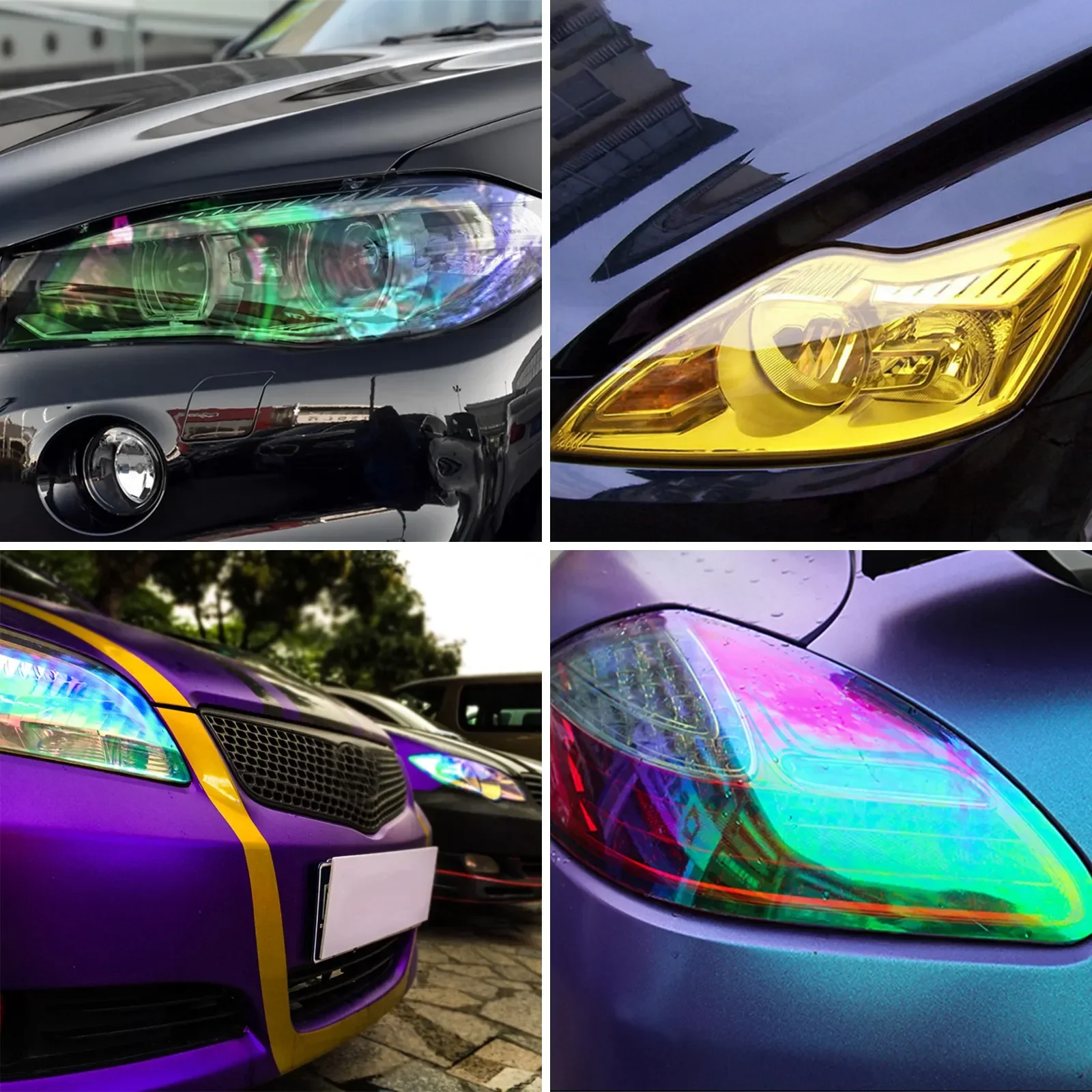 2023 New Car Styling Chameleon Headlight Taillight Vinyl Tint Car Sticker Light Film Wrap Automobile Headlamp Membrane 30x60cm