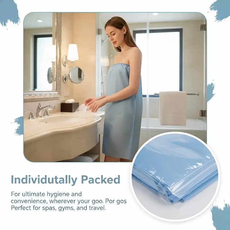 Disposable Bathrobe Bathroom Massage Sauna Strapless Bra Extra Long And Thick Bathrobe