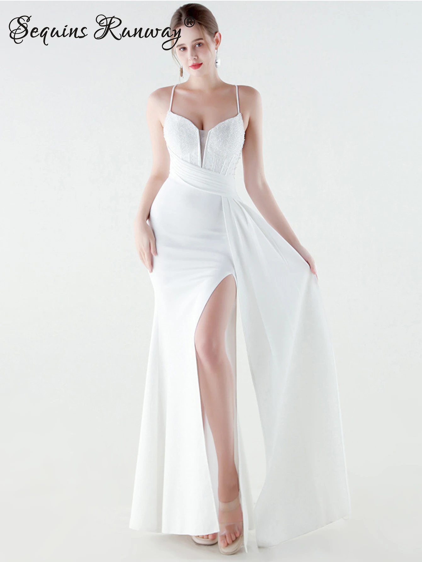 Seksowne sukienki imprezowe z odkrytymi plecami dla kobiet, luksusowe letnie sukienki z dżetami na urodziny, eleganckie sukienki damskie na studniówkę, długie sukienki wieczorowe, vestidos