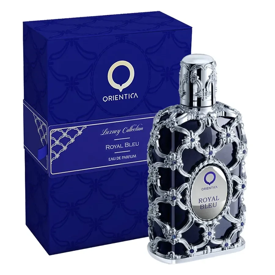 Orientica Royal Bleu EDP 2,7 oz fresco picante Woody perfume unisex de larga duración Ideal Halloween Acción de Gracias Regalo de Navidad