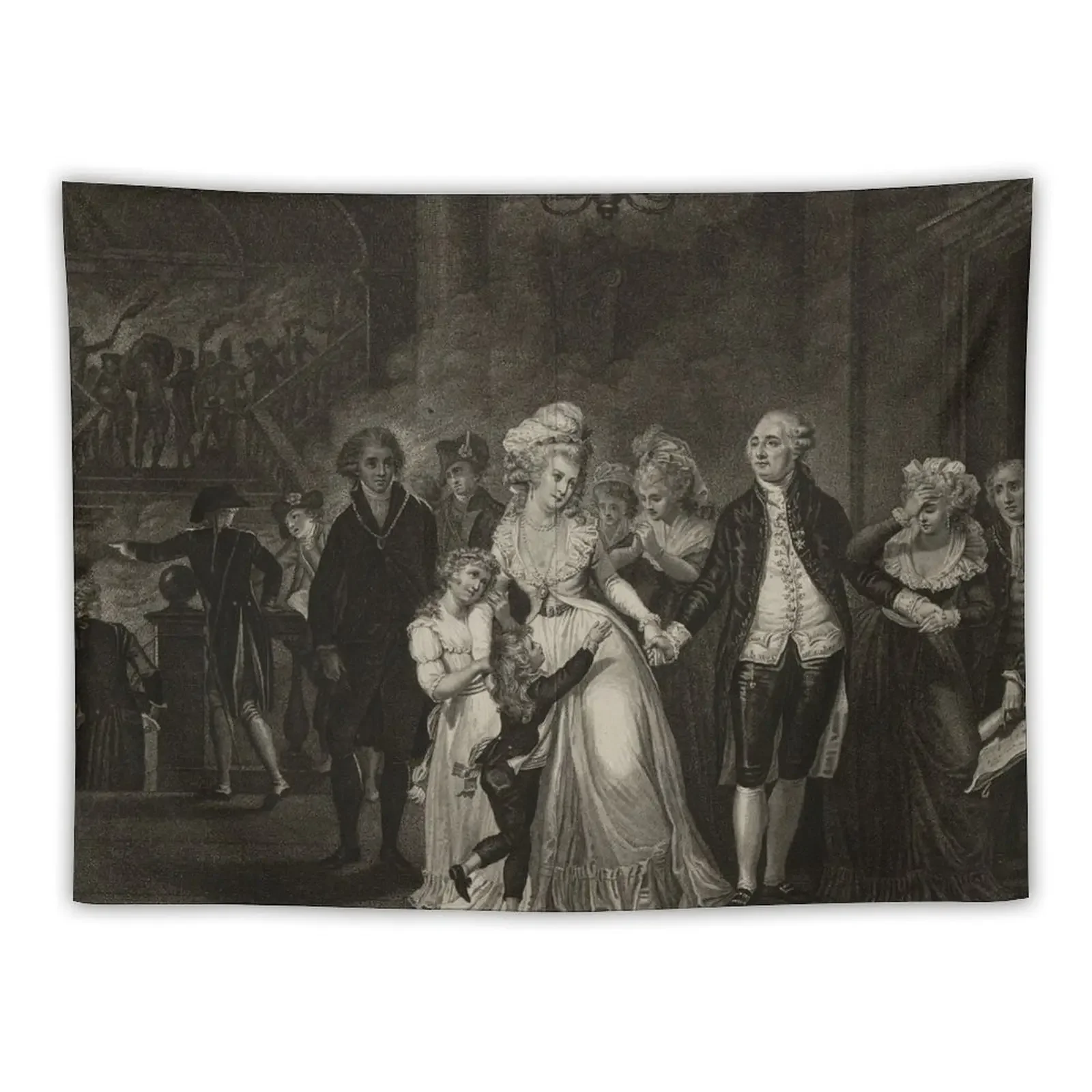 

La Séparation de Louis XVI de sa famille - Jean Auvril after Charles Benazech Tapestry Room Decorator Tapestry