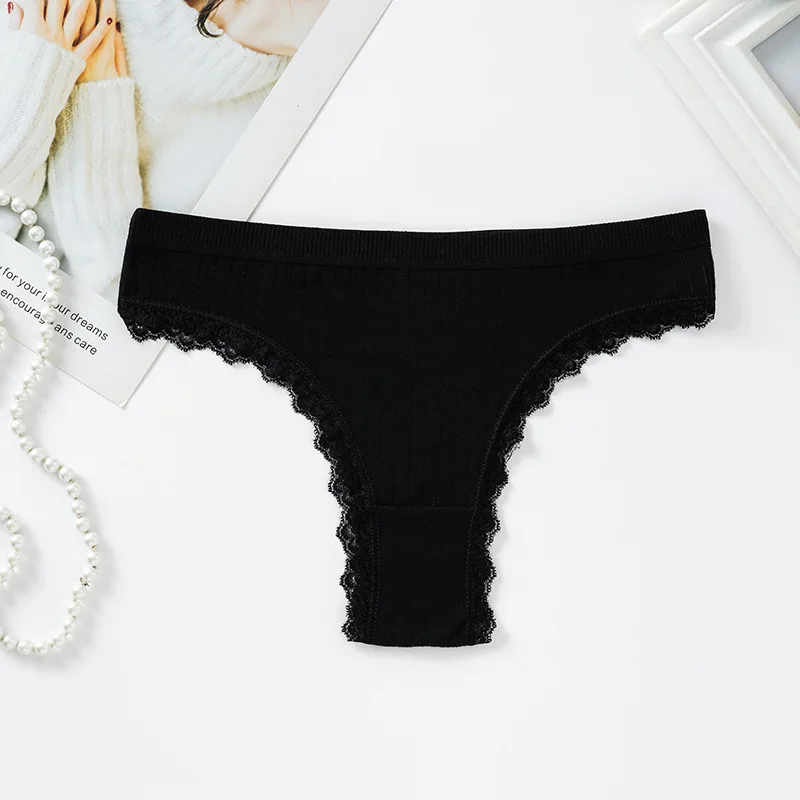 Women Cotton Brazilian Panties Sexy Underwear Low Waist G-String Female T-back Underpants M-XL Lingerie Lady Soft Bikini Panty