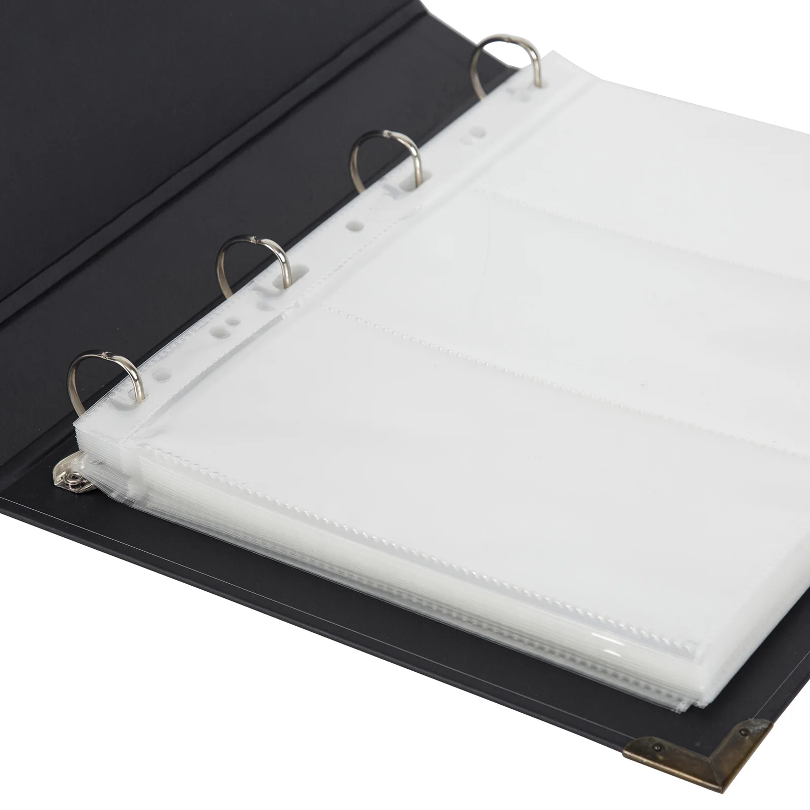 ألبوم أوراق شجر فضفاضة مكون من 3 فتحات مكون من 50 قطعة من كتاب جمع الأوراق النقدية بسعة كبيرة لجمع الأموال الورقية والطوابع #4