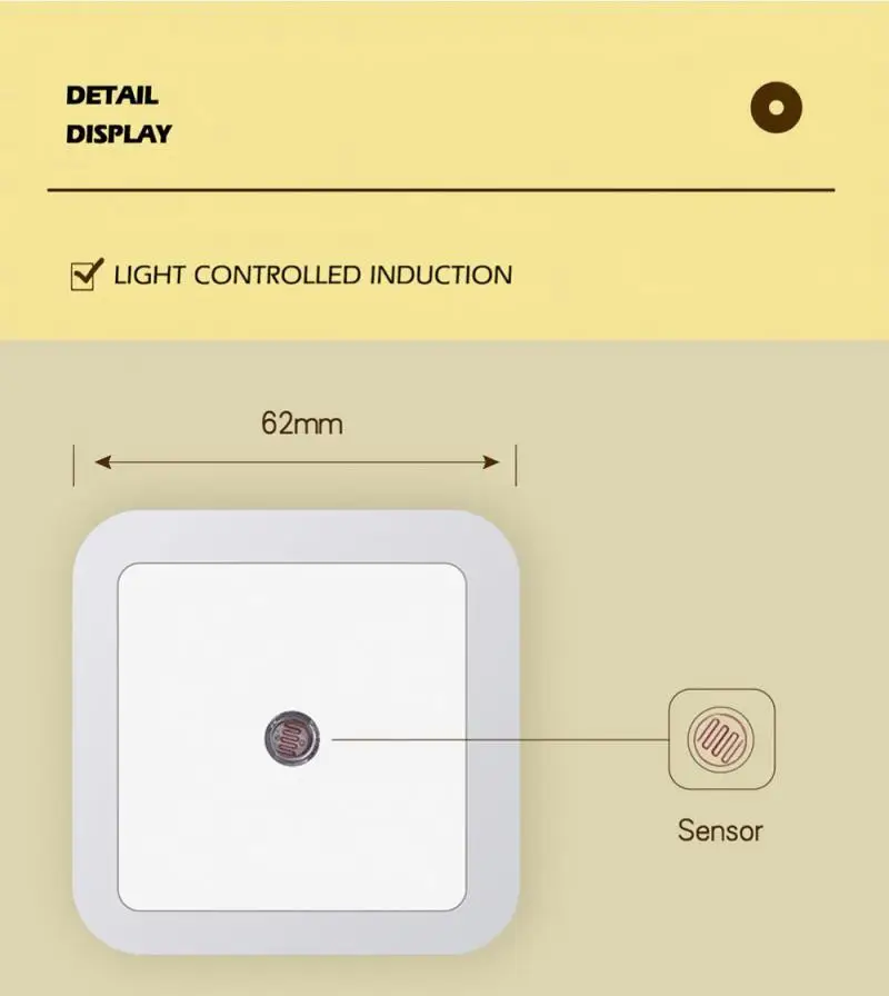 مصباح ليلي صغير للتحكم في المستشعرات ، من المملكة المتحدة ، مصباح إضاءة ليلية للأطفال ، الأطفال ، غرفة المعيشة ، إضاءة غرفة النوم