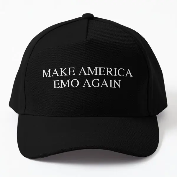 Make America Emo Again  Baseball Cap Hat Hip Hop Solid Color Spring  Casual Sun Black Czapka Sport Fish Bonnet  Boys Casquette