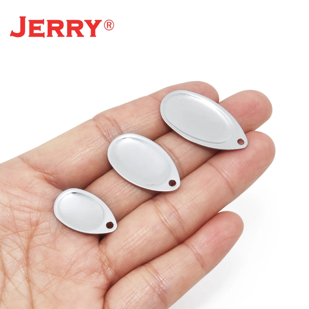 Jerry French Spinner Blades Nickel Brass Finish Freshwater Fishing Spoon Pike Salmon Bass Zander Lures